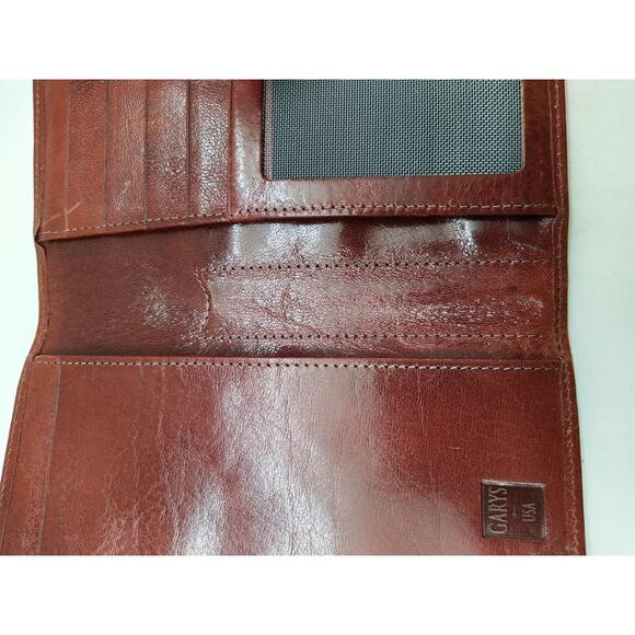 Gary's Leather Credit Card ID Window Bifold Wallet - Made in USA - Vintage - Picture 14 of 14